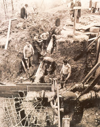 Kanalisationsarbeiten 1960